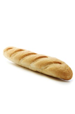 Beyaz arkaplanda ekmek