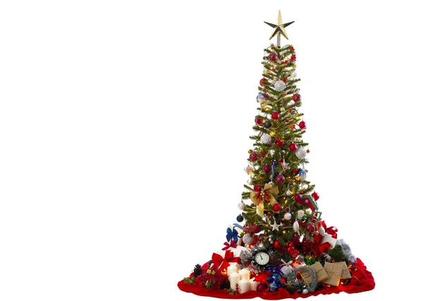 Roter Weihnachtsbaum für Hintergrund — Stockfoto