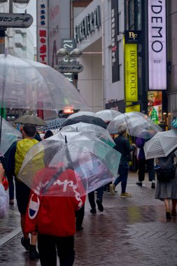 Hachiko Meydanı'ndaki insanlar, Shibuya alışveriş caddesi