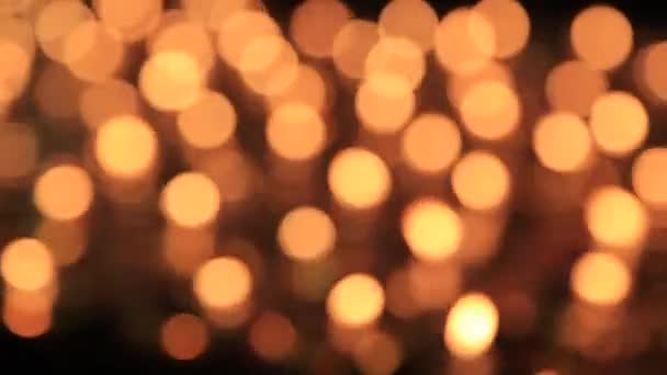 Abstrait Fond Aux Chandelles Lumières Jaunes Floues Avec Effet Bokeh — Video