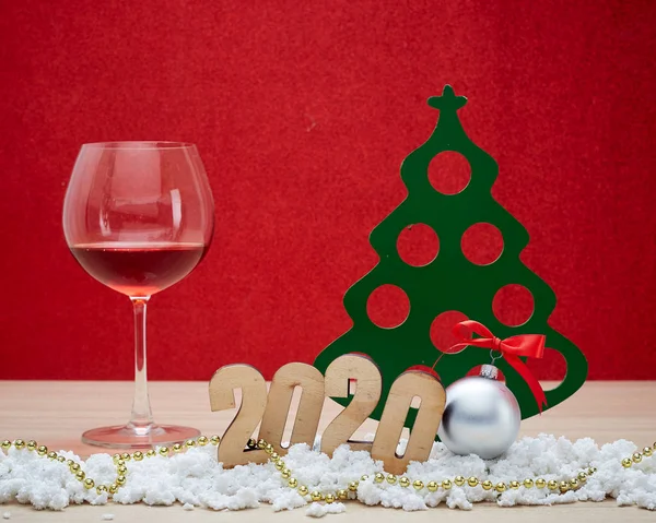 Merry New Year 2020 Christmas with celebration decorations — Stockfoto