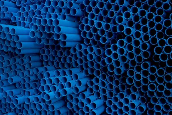 Azul Tubo Azul Água Pvc Para Fundo — Fotografia de Stock