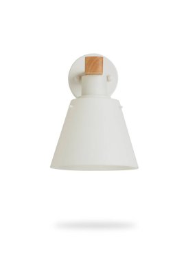 Dekorasyon için modern duvar lambası beyaz arka planda izole edilmiş.