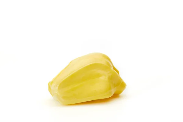 Close Peeled Jackfruit Isolated White Background Clipping Path — Stock Photo, Image