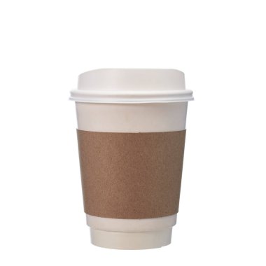 Beyaz arka planda kahve fincanı..