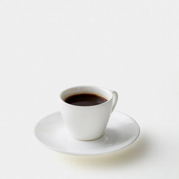 透明な背景にコーヒーマグカップが隔離されている — ストック写真