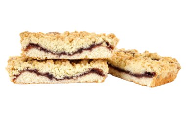 Tatlı vişneli turta izole edilmiş beyaz arkaplan 