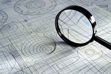 çizim ve büyüteç, seçici odak