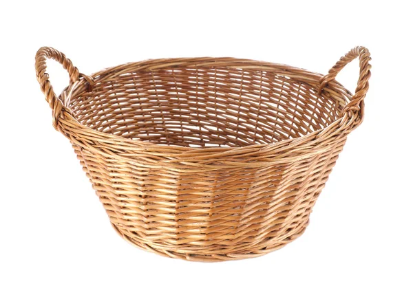 Basket Isolated White Background — Stock Photo, Image