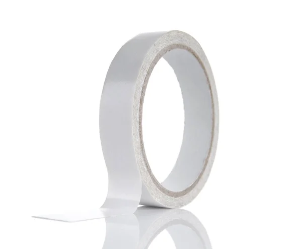 Roll Light Gray Adhesive Tape Isolated White Background — Stock Photo, Image