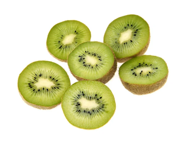 Färsk Kiwifrukt Isolerad Vit — Stockfoto