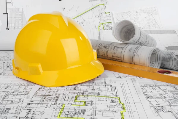 Sarı başlık, seviye ve proje çizimleri 
