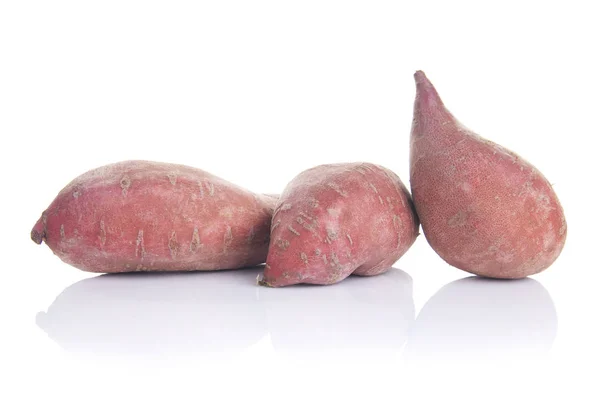 Sweet Potatoes Lat Ipomoea Batatas Isolated White Background — Stock Photo, Image