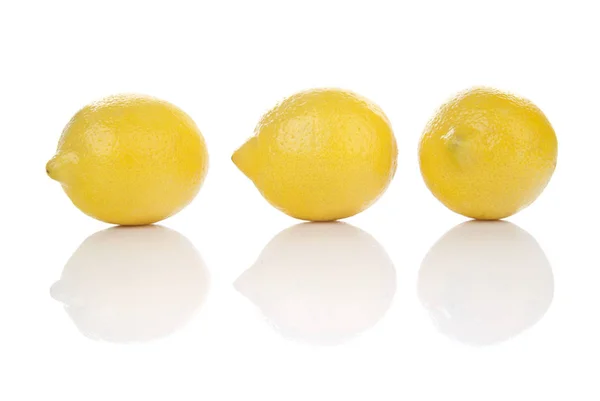 Färska Citroner Isolerade Vit Bakgrund — Stockfoto