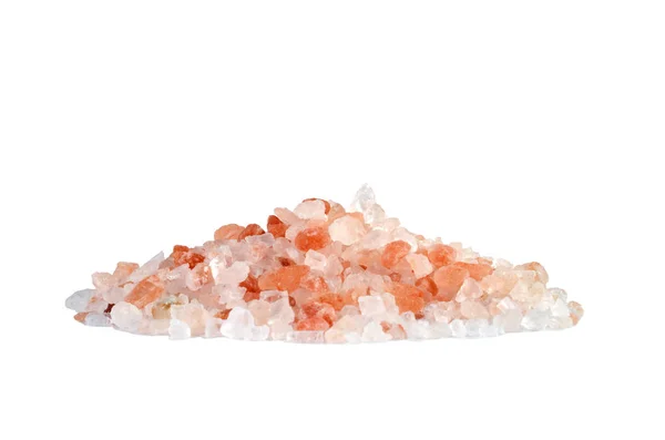 Himalayan Pink Salt Isolated White — стоковое фото