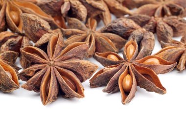 yıldız anasonu beyaz arkaplanda izole edildi