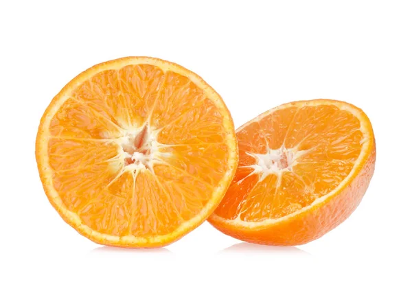 Färska Mandariner Isolerad Vit Bakgrund — Stockfoto