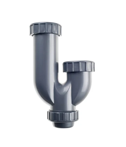Beyaz arka plan üzerinde izole sifon kanalizasyon