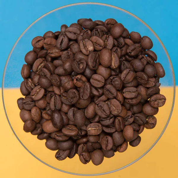 色付きの背景のコーヒー豆 — ストック写真