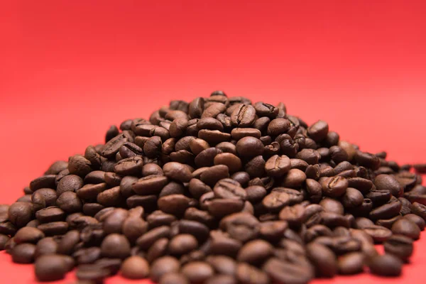 Kaffebönor Färgad Bakgrund — Stockfoto
