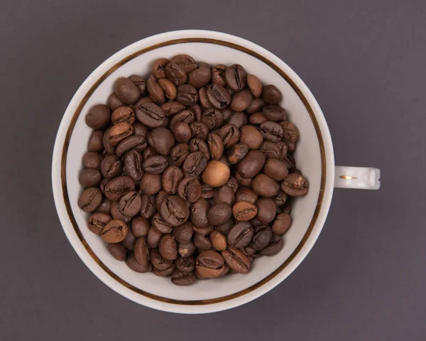 Kaffe Frön Färgad Bakgrund — Stockfoto