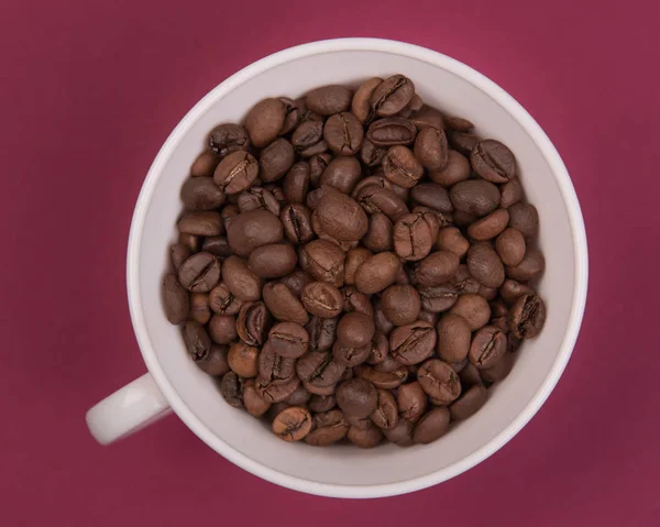 Kaffe Frön Färgad Bakgrund — Stockfoto