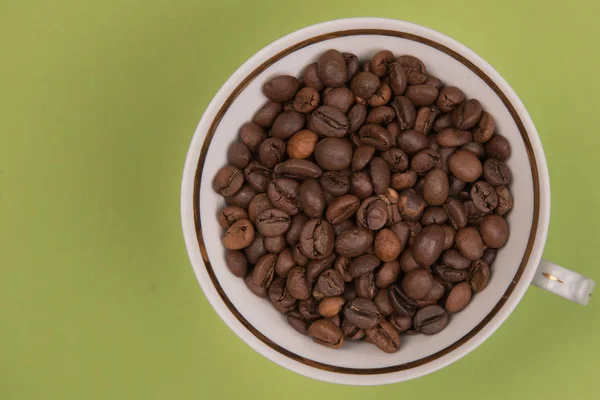 Kaffe Frön Färgad Bakgrund — Stockfoto