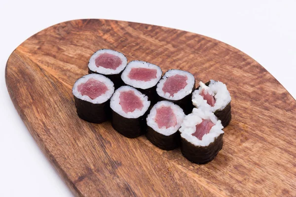 Lahodné Čerstvé Sushi Rybami — Stock fotografie