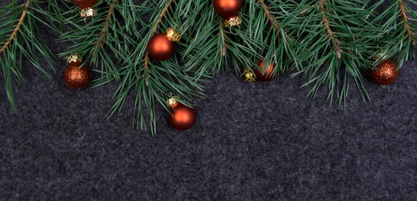 Kerstmis Achtergrond Met Hartjes Plek Voor Tekst — Stockfoto