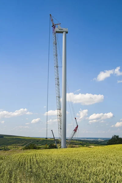 Estaleiro Uma Turbina Eólica — Fotografia de Stock