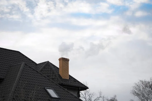 Chimney on roof — Stock Photo, Image