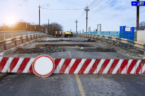 Reparação de ponte — Fotografia de Stock