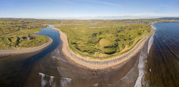 Aves Aéreas Panorámicas Vista Paisaje Irlandés Lahinch Condado Clare Irlanda —  Fotos de Stock