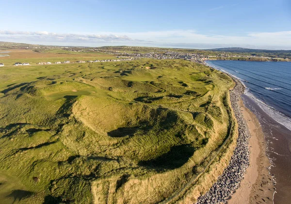 Vista Panorámica Aves Aéreas Vista Paisaje Irlandés Lahinch Condado Clare —  Fotos de Stock