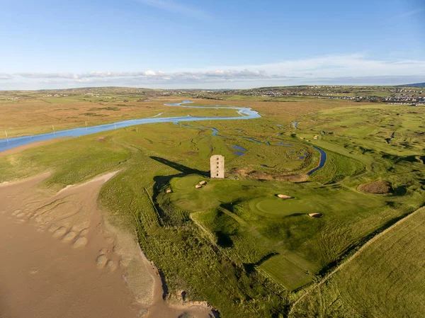 Oiseaux Aériens Pittoresques Oeil Irlandaise Paysage Vue Lahinch Dans Comté — Photo