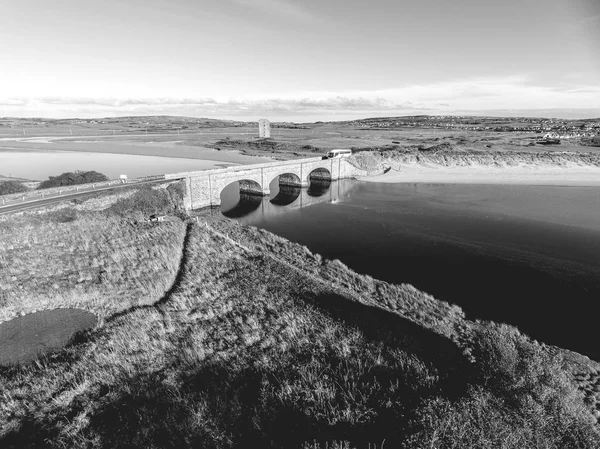 Aves Aéreas Olho Preto Branco Vista Parque Nacional Burren Paisagem — Fotografia de Stock