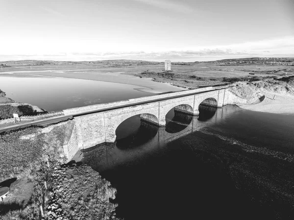 Hava Kuşlar Burren Milli Parkı Siyah Beyaz Görünümü Göz Unesco — Stok fotoğraf