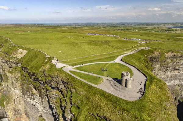 Luftaufnahme Der Weltberühmten Klippen Von Moher County Clare Irland Klippen — Stockfoto