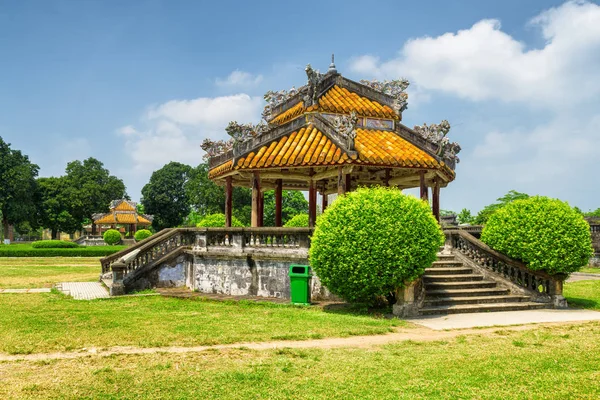 Hue Vietnam Için Güneşli Gün Yaz Imperial Şehrin Garden Mavi — Stok fotoğraf