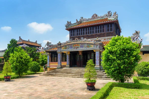 Vista Panorámica Biblioteca Real Pabellón Thai Binh Lau Sobre Fondo — Foto de Stock