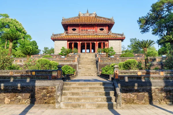 Scenic View Minh Lau Pavilion Bright Pavilion Atop Three Terraces — Stock Photo, Image