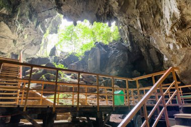 Tien oğlu mağara, Phong Nha-Ke Bang Milli Parkı Vietnam dan çıkmak için merdiven. Tien oğlu mağara Asya'nın popüler bir turistik 's.