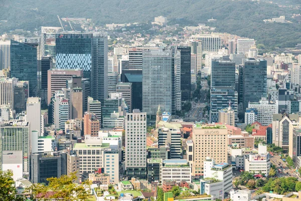 Seoul Sydkorea Oktober 2017 Över Staden Från Namsan Mountain Natursköna — Stockfoto