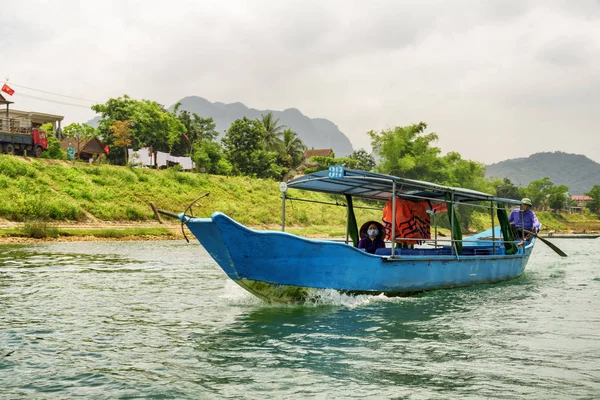 Phong Nha Vietnã Abril 2018 Barco Turístico Son River Parque — Fotografia de Stock