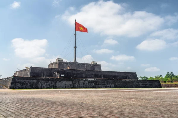 Weergave Van Vlag Van Vietnam Rode Vlag Met Een Gouden — Stockfoto