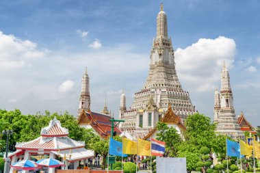 Bangkok, Tayland Wat Arun Budist tapınağının harika görünümü