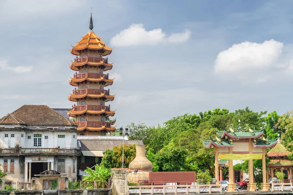 Vista panoramica del tempio Chee Chin Khor a Bangkok, Thailandia — Foto Stock