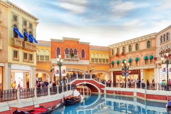 Het kanaal van San Luca in het Venetian Macao Casino — Stockfoto