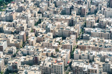 Sokaklar ve Binalar hava görünümünü. Tahran, Iran