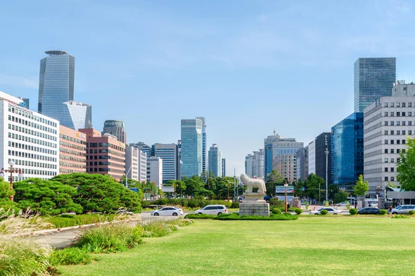 Scenic square in front of the National Assembly Proceeding Hall — Stock Photo, Image